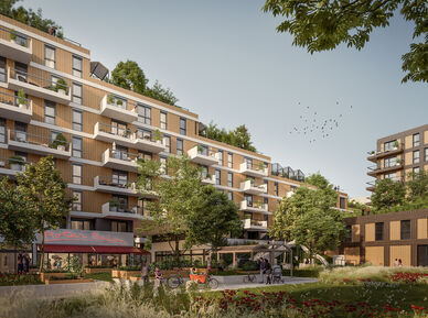 Visualisierung eines Wohnprojekts in der Meischlgasse