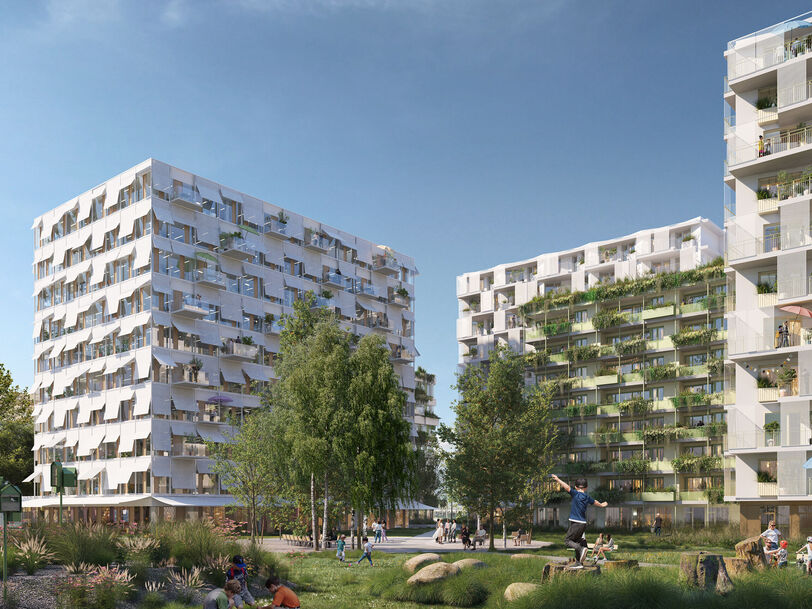 Visualisierung eines Wohnprojekts im 10. Bezirk