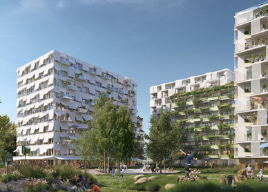 Visualisierung eines Wohnprojekts im 10. Bezirk