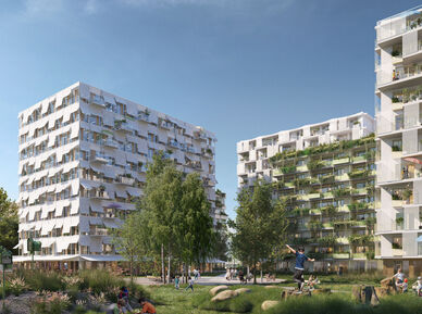 Visualisierung eines Wohnprojekts im 10. Bezirk